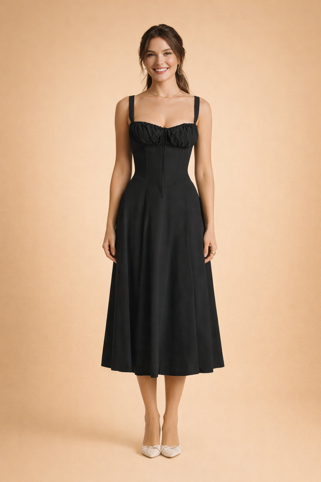 Women's Summer Dress - Elegant Waist Design with Flattering Fit and Sweetheart Neckline 1