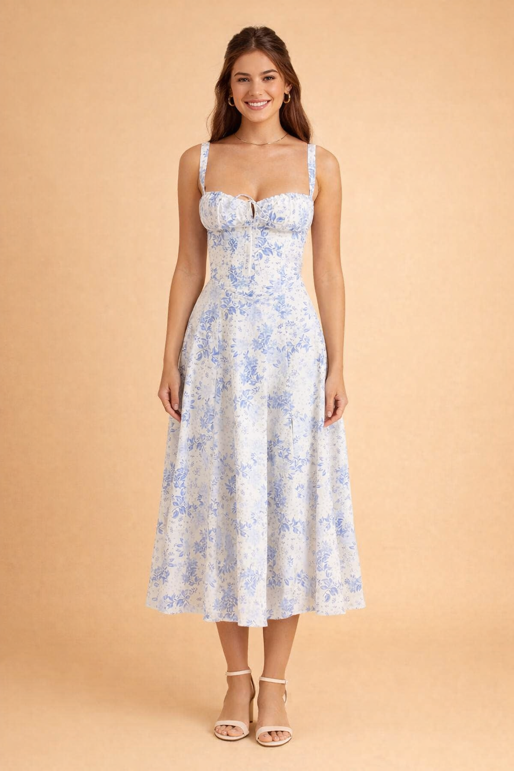 Women's Summer Dress - Elegant Waist Design with Flattering Fit and Sweetheart Neckline 3