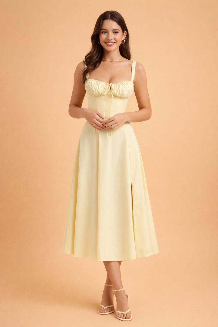 Women's Summer Dress - Elegant Waist Design with Flattering Fit and Sweetheart Neckline 6