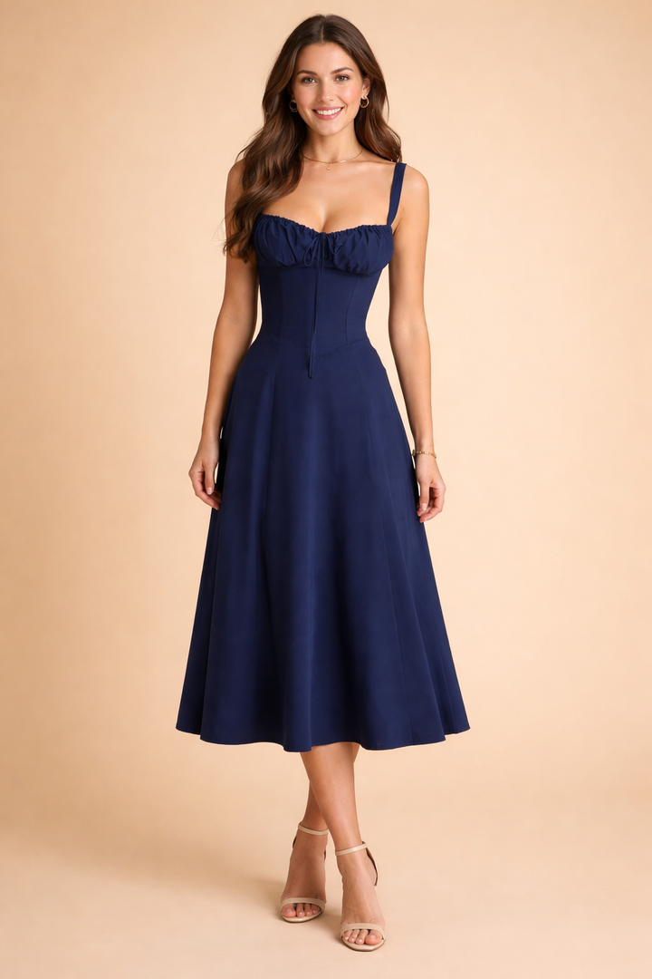 Women's Summer Dress - Elegant Waist Design with Flattering Fit and Sweetheart Neckline 7