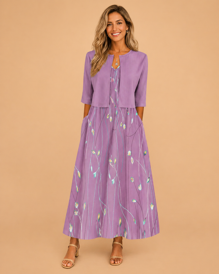 Women's Summer Dresses Floral Midi Dress Elegant for Weddings and Events 1