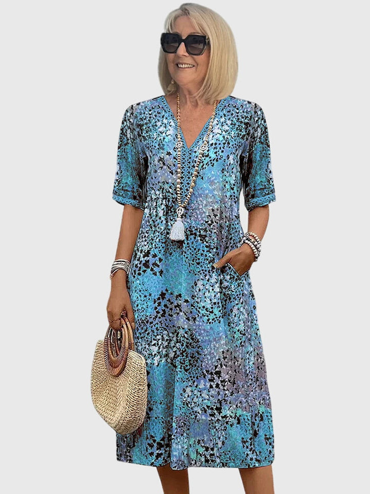 Women's Summer Floral Midi Dress - Elegant and Versatile for Any Occasion 2