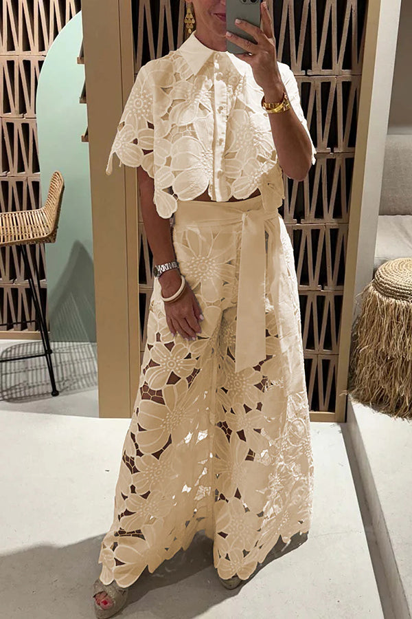 Women's Summer Maxi Dress - Elegant White Eyelet Ruffle Dress for Warm Weather Gatherings 0
