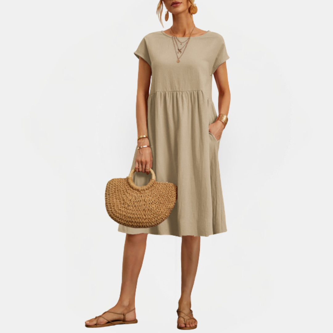 Women's Summer Midi Dress - Casual, Comfortable, and Stylish 0