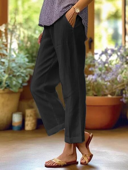 Women's Tapered Cropped Cuffed Pants for Smart-Casual Style 3