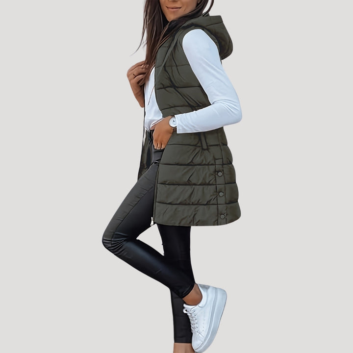 Women's Vest, Quilted Winter Layering Jacket with Hood, Lightweight and Stylish for Casual Winter Outfits 4