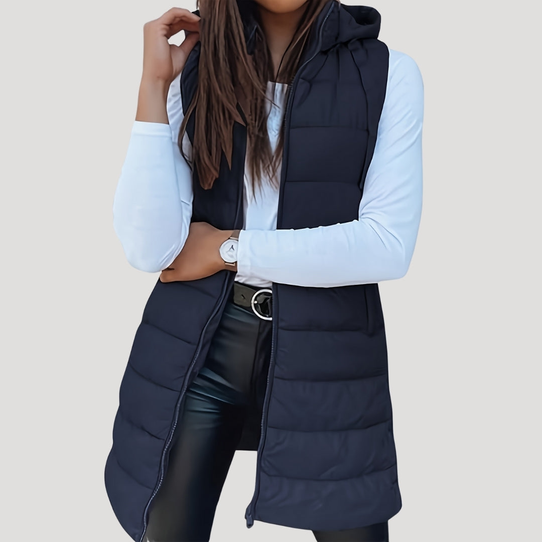 Women's Vest, Quilted Winter Layering Jacket with Hood, Lightweight and Stylish for Casual Winter Outfits 6