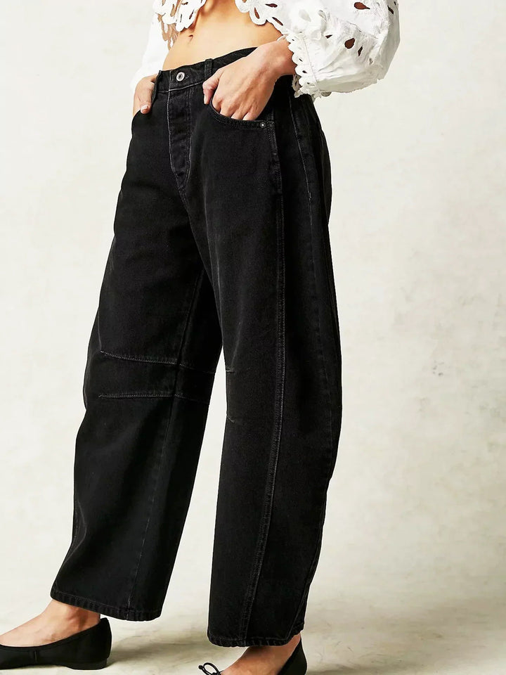 Women's Wide Leg Jeans - Stylish Printed Casual Pants for Effortless Fashion 9