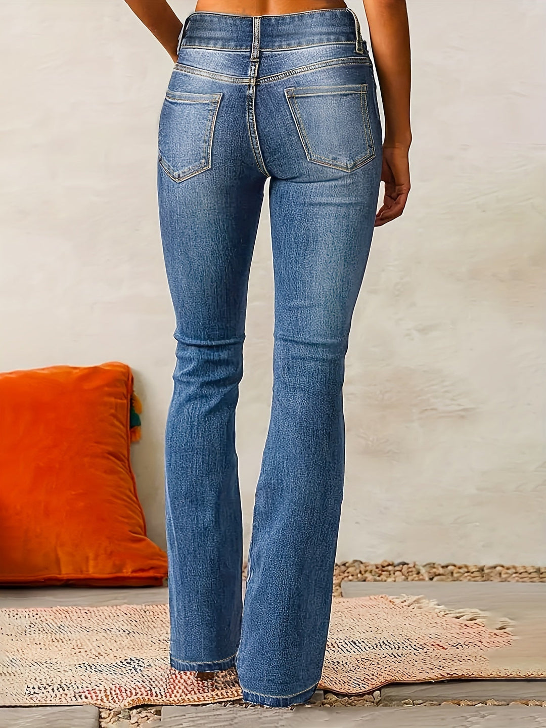 Women's Wide Leg Jeans, High Waist Flattering Retro Style Denim Pants for Casual Outings 1