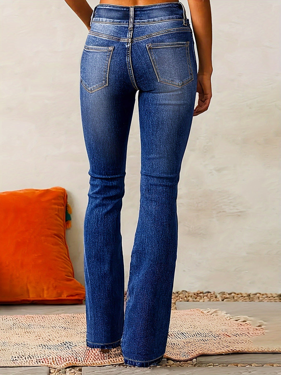 Women's Wide Leg Jeans, High Waist Flattering Retro Style Denim Pants for Casual Outings 4