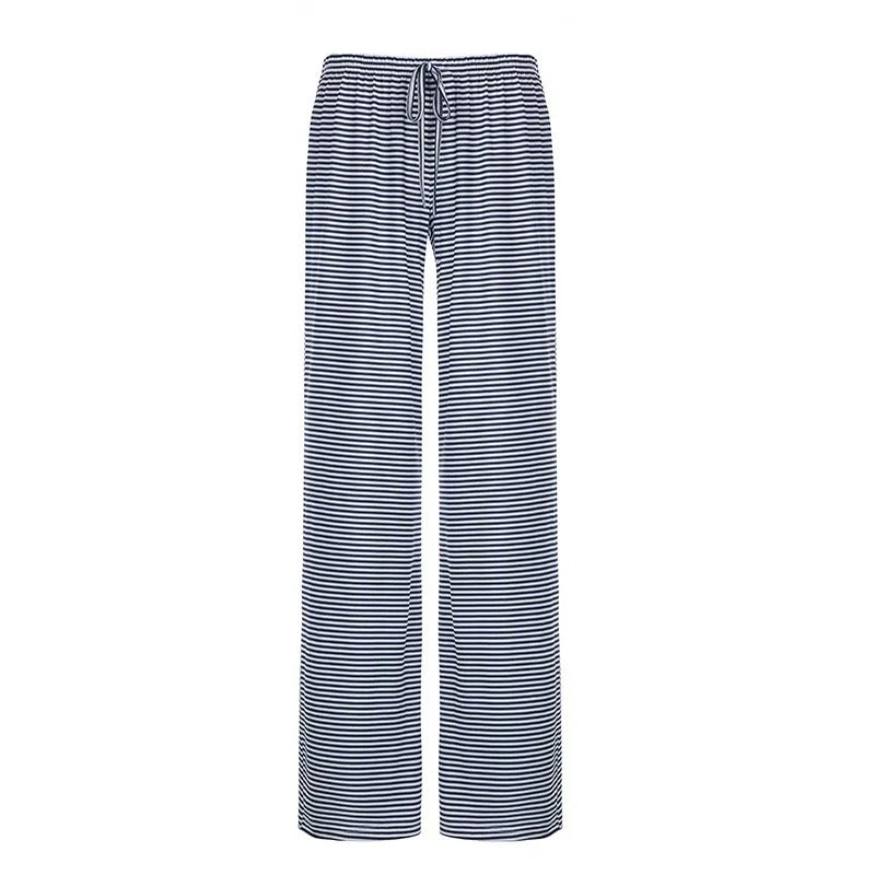 Women's Wide Leg Pants - Striped Relaxed Trousers for Spring and Summer Casual Wear 3