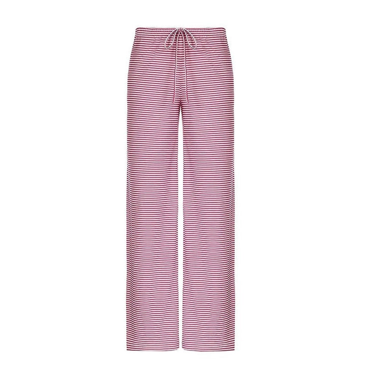 Women's Wide Leg Pants - Striped Relaxed Trousers for Spring and Summer Casual Wear 4