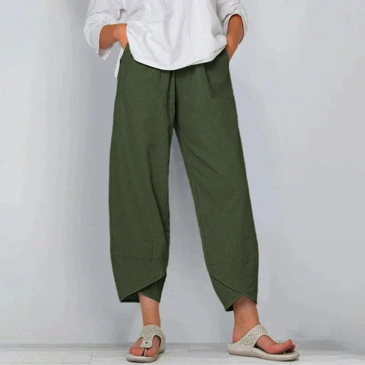 Women's Wide Leg Trousers - Casual Cropped Pants for Summer Comfort 5