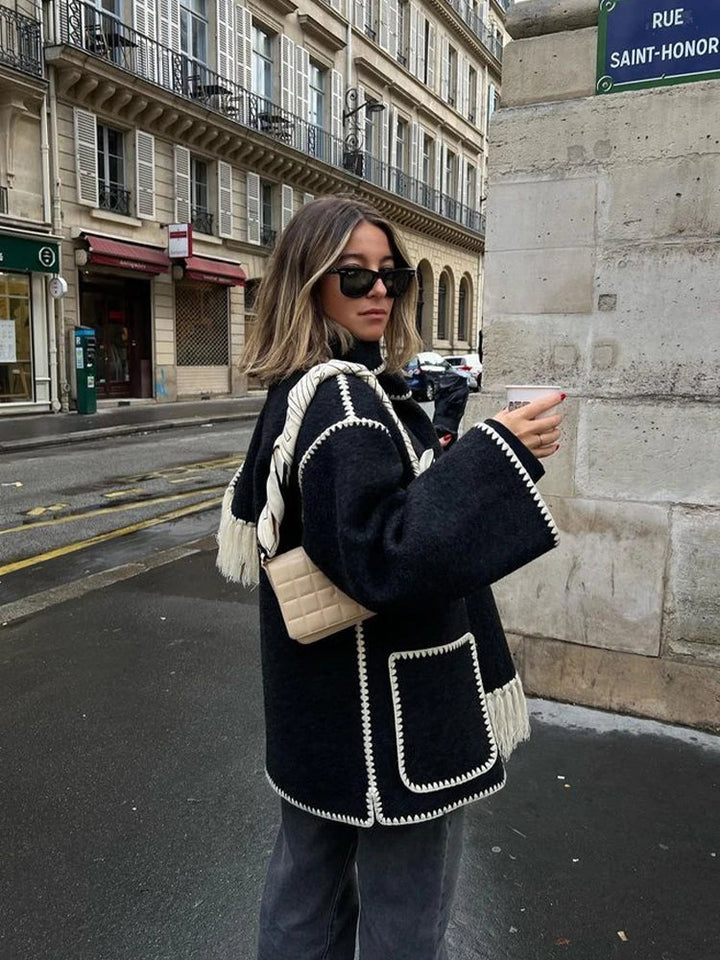 Women's Winter Coat with Scarf - Elegant Stylish Warm Outerwear for Winter 2