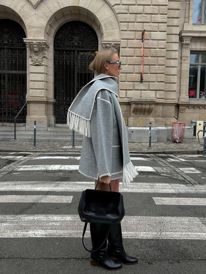 Women's Winter Coat with Scarf - Elegant Stylish Warm Outerwear for Winter 6