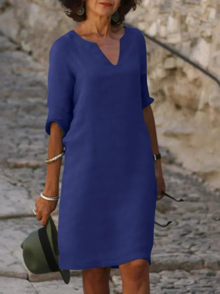 Womens Dress - Elegant V-Neck Cocktail Dress for Formal Events and Everyday Wear 8