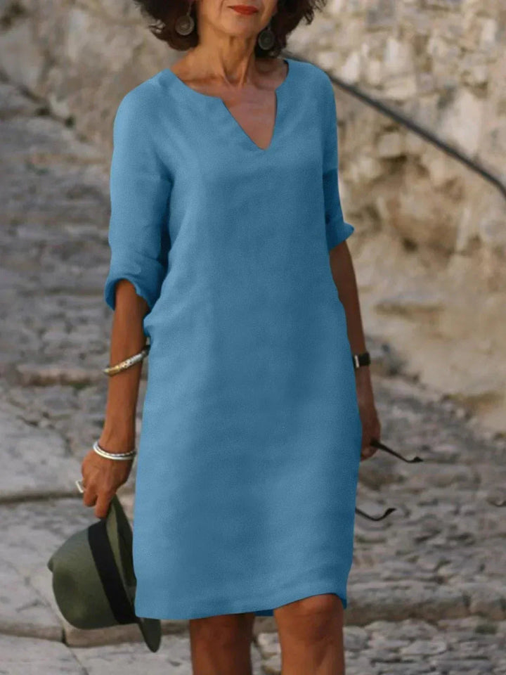 Womens Dress - Elegant V-Neck Cocktail Dress for Formal Events and Everyday Wear 9