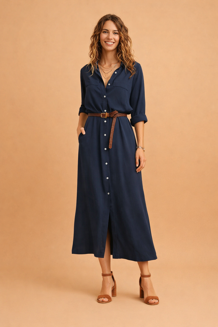 Womens Summer Dress - Elegant Chic Silhouette for Warm Weather Casual Outings and Special Occasions 4