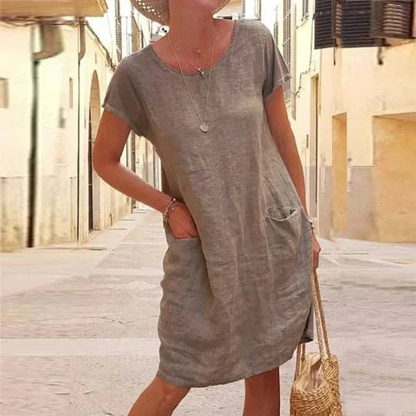 Womens Summer Dress with Pockets - Casual Midi Dress for Effortless Everyday Style 3