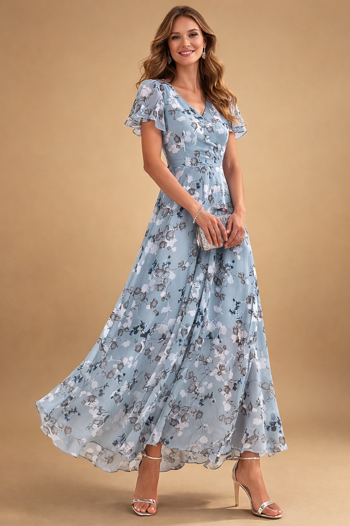Womens Summer Floral Midi Dress - Elegant Casual Dresses for Garden Parties and Special Occasions 2