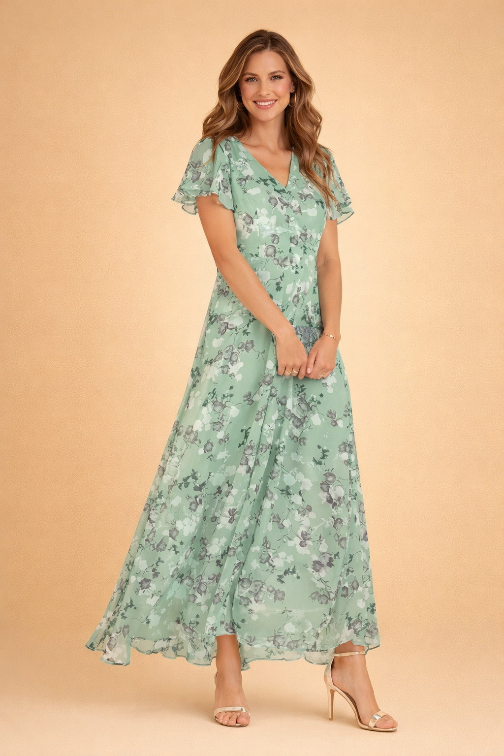 Womens Summer Floral Midi Dress - Elegant Casual Dresses for Garden Parties and Special Occasions 3
