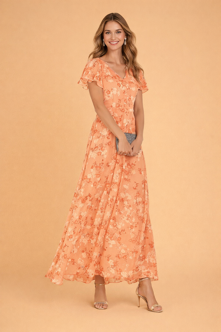 Womens Summer Floral Midi Dress - Elegant Casual Dresses for Garden Parties and Special Occasions 5