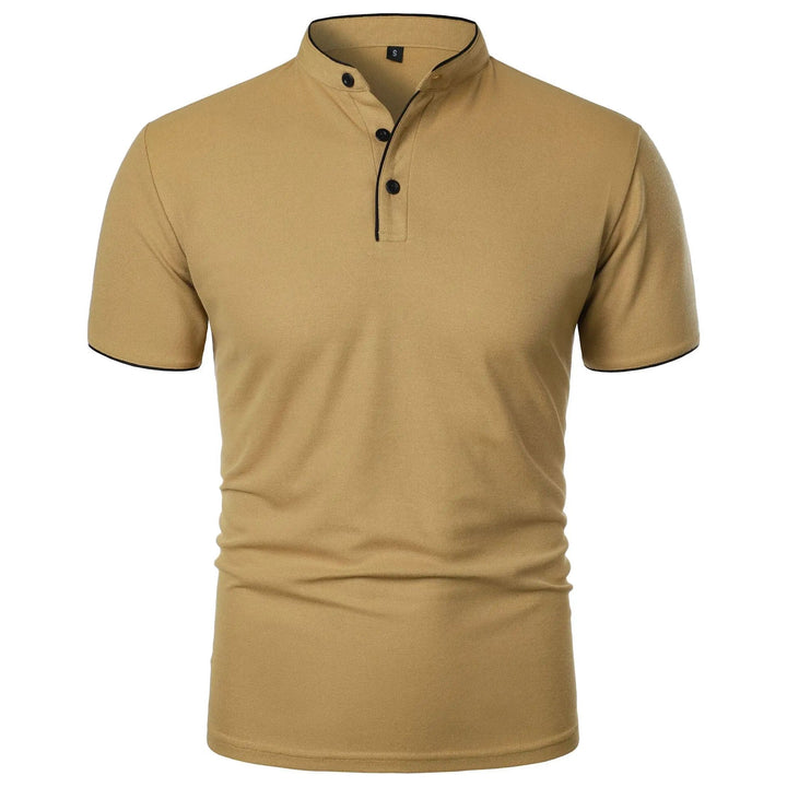 Wrinkle-Free Stand-Up Collar Polo Shirt for Men - Elegant & Comfortable 6