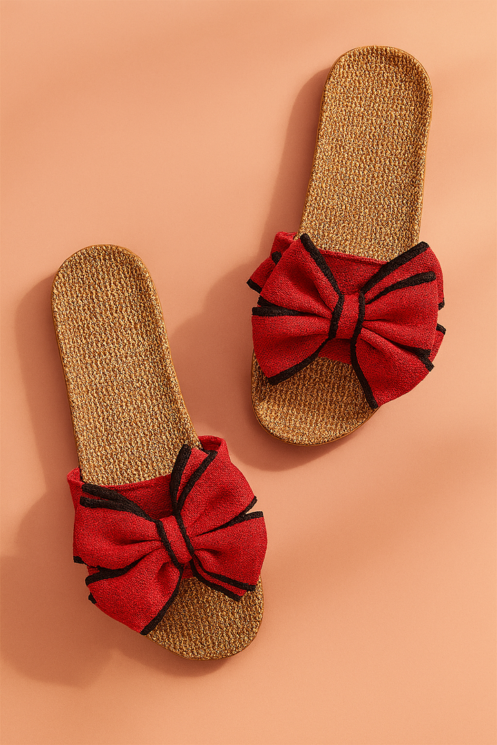 Zuzanna | Flip-flops with a striking bow 1