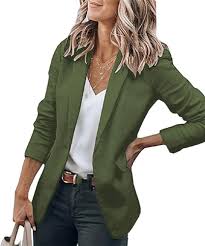 Kvinnors figursydda enknappad blazer för enkel stil och komfort