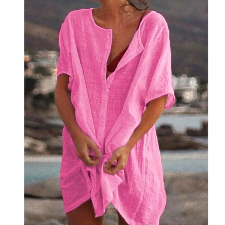 Brianna | Lightweight Midi Dress Beach and Swimwear Cover-Up