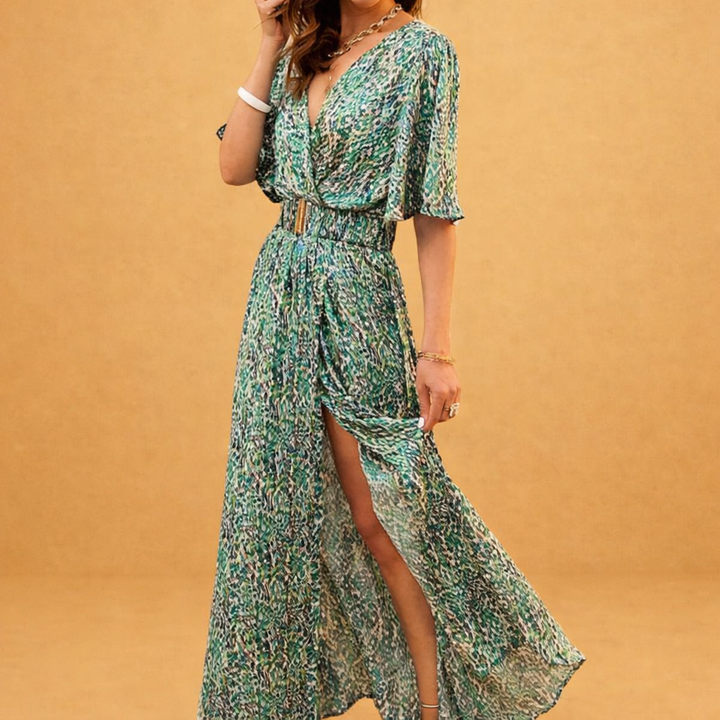 Letty | Flowy Maxi Dress with Belt and Slit